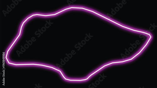 Glowing purple irregular shape on black background