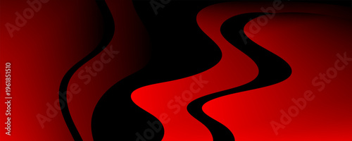 intense crimson flowing shapes over a dark background with strong shadow depth