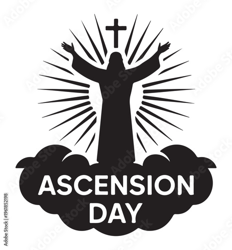 Jesus Christ Ascending to Heaven on Ascension Day