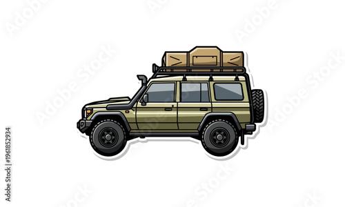 Off road vehicle illustration adventure transportation concept