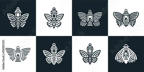 Moth Lantern Butterfly Night Light Nature Symbols