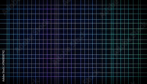 Dark Mode Graph Paper Printable | Neon Grid Worksheet