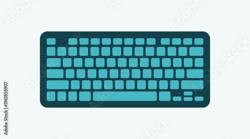 Modern Teal Computer Keyboard