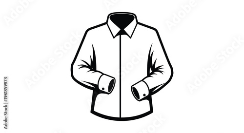 A stark white shirt neatly displayed as a striking silhouette