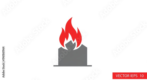 Single candle flame burning brightly isolated on white background.