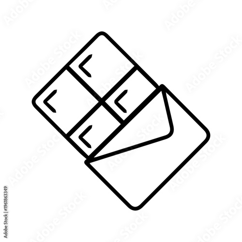 Chocolate bar and envelope