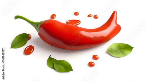chili 3d illustration