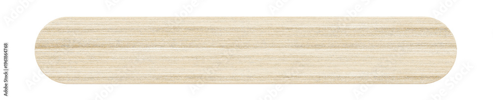Naklejka premium 3d realistic render of a long wax stick with organic fiber texture and subtle golden grain details on a minimalist capsule shape for cosmetic or industrial product visualization.