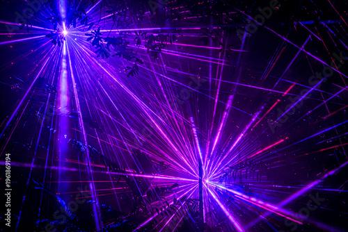 Colourful laser ray light effects