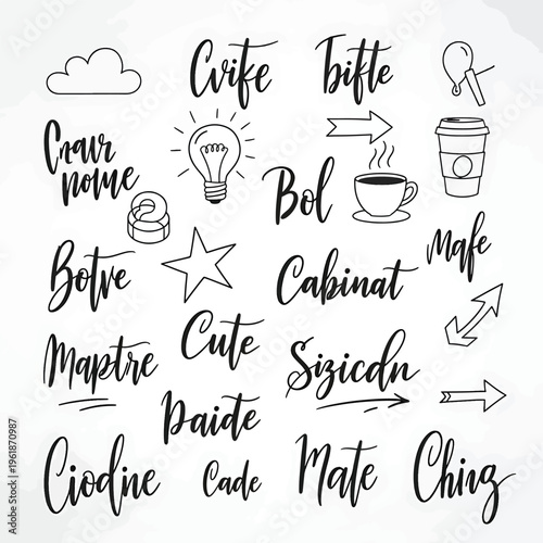 A creative download of cute icons and words on 2026 March 26