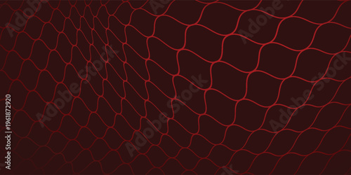 Abstract red steel mesh background with red glowing lines with free space for design. Modern technology innovation concept background.