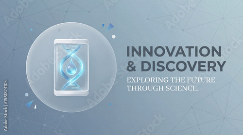 A minimalist science banner featuring a sample with a clean and simple design