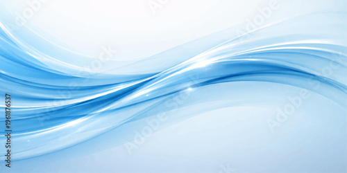An abstract blue wave design with flowing curves and light texture creates a professional motion pattern backdrop for a modern business wallpaper illustration