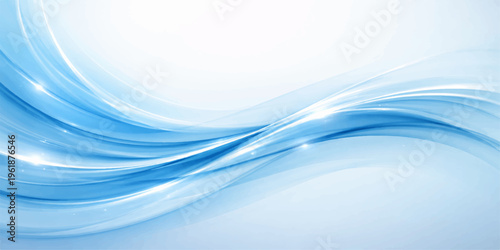 An abstract blue background featuring a flowing wave design with liquid motion and curved vector lines creates a professional wallpaper illustration