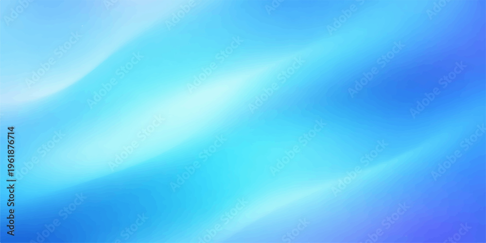 Fototapeta premium Soft flowing blue waves create an abstract digital background with smooth motion lines and a light gradient texture for a modern wallpaper design