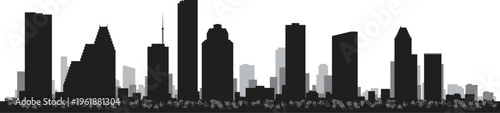 Houston city skyline prepared in vector