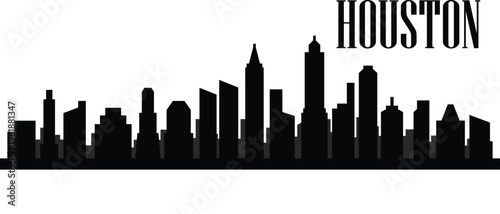 Houston city skyline prepared in vector
