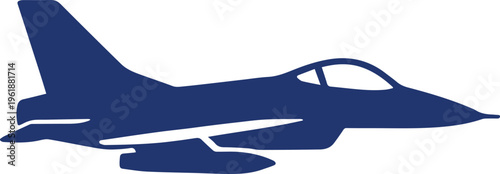 Modern Blue Fighter Jet Silhouette Banner; Stylized Delta Wing Aircraft Icon for Aerospace Branding, Air Force Defense News, 2026 Flight Tracking Apps, and Supersonic Aviation Web Headers.