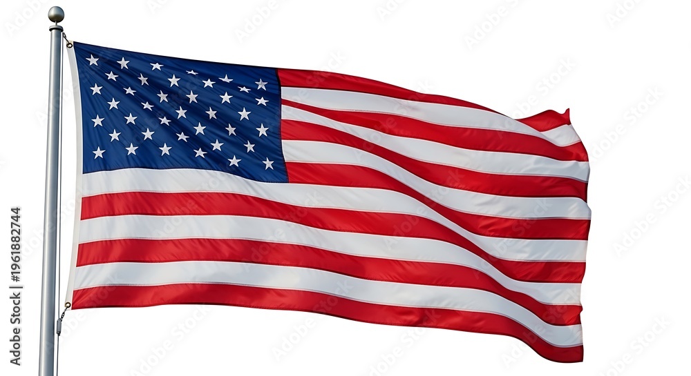 Fototapeta premium American flag waving on independence day celebrations in the usa