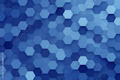 a blue and green background with a hexagonal pattern
