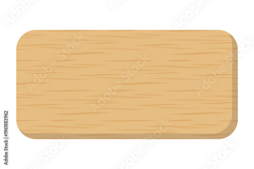 Rectangle wooden plate frame in light beige wood texture style for banner and heading decoration.
