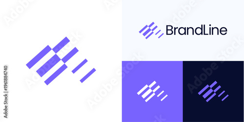 Letter brand A logo icon design vector element, Symbol initial A concept style for bars or barcode, spectrum tone, trade, analysis, finance, digital, statistics and brand identity business company