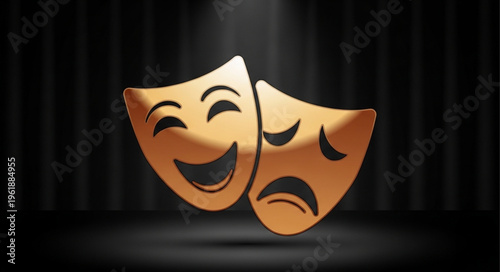 Comedy and Tragedy Masks - Symbolizing Duality in Theater and Life.