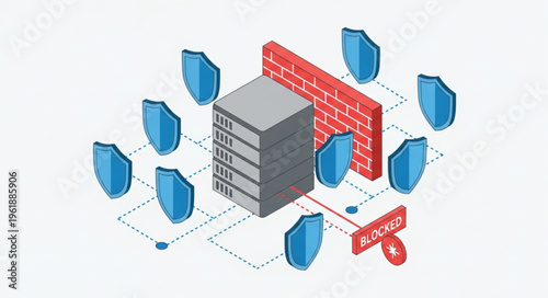 Network Security System with Firewall and Shield Protection.