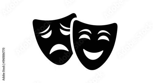 Comedy and Tragedy Masks - A Symbolic Representation of Human Emotions.