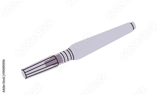 Mechanical drafting pencil for sketching, writing. Instrument with thin lead tips. Stationery tool for drawing, engineering and artistic work. Flat vector illustration isolated on white background