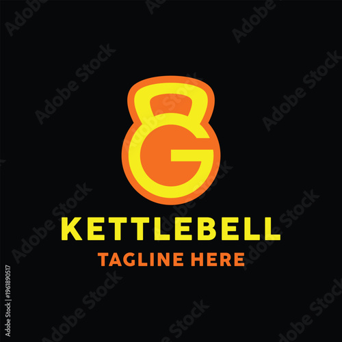 kettlebell Letter G Gym Logo Design symbol Graphic Vector