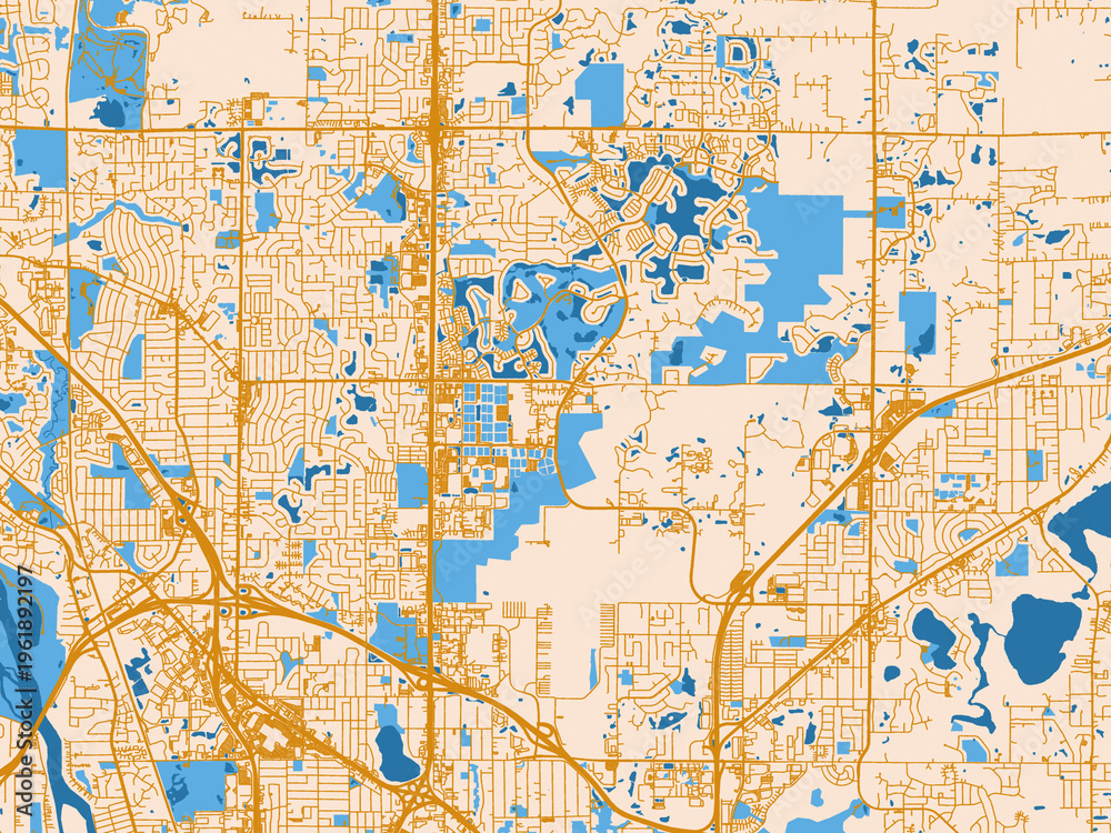 Fototapeta premium City layout map of Blaine, Minnesota