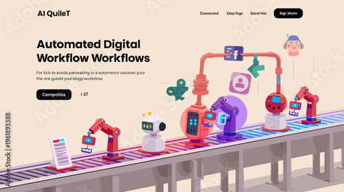 A modern and sleek graphic design featuring a purple and grey pattern on a beige background, conveying a sense of innovation and creativity.