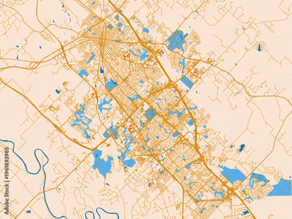 Fototapeta premium City map poster — College Station, Texas