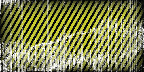 Old and classic popular diagonal yellow and olive green pattern stripe background with white dust effect. Retro and vintage design concept. Suitable for poster, brochure, leaflet, backdrop, card, etc.