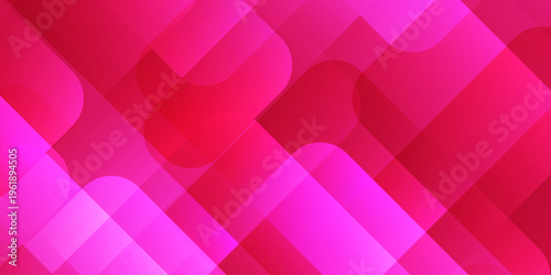 Abstract pink and magenta geometric background with overlapping rounded diagonal shapes and subtle light gradients