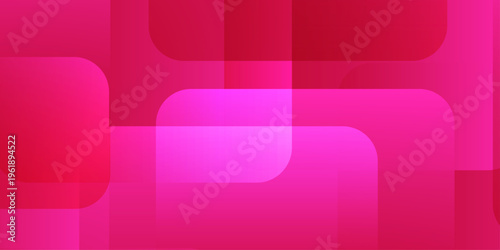 Abstract pink and magenta geometric background with overlapping rounded diagonal shapes and subtle light gradients