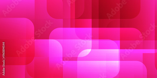 Abstract pink and magenta geometric background with overlapping rounded diagonal shapes and subtle light gradients