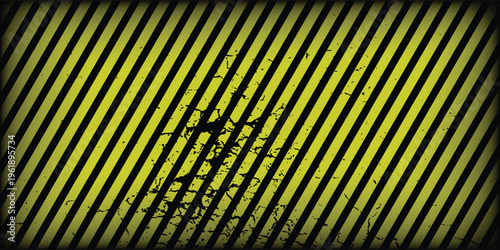 Old and classic popular diagonal yellow and olive green pattern stripe background with white dust effect. Retro and vintage design concept. Suitable for poster, brochure, leaflet, backdrop, card, etc.