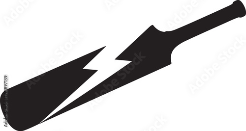 Black Paddle with Lightning Bolt Graphic