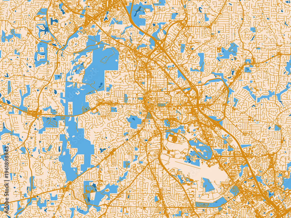 Fototapeta premium City grid layout map — Marietta, Georgia