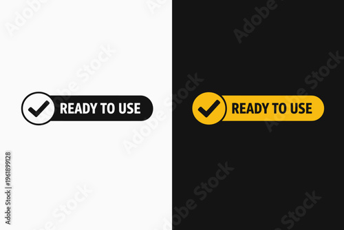 Ready To Use Check Mark Icon - Vector Graphic Illustration Representing Availability, Confirmation, and Operational Readiness for Seamless Application