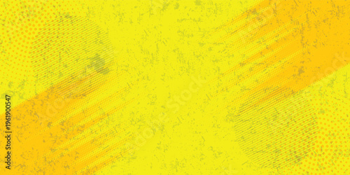 Latar belakang komik kuning dengan matahari meledak dan dot halftone