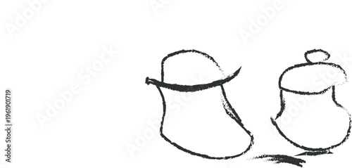 Black and white baby footprints with shoes and socks in a simple illustration style