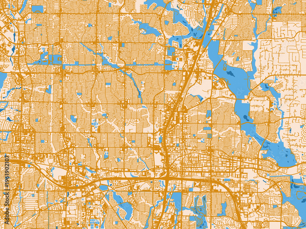 Fototapeta premium Plano, Texas – street map