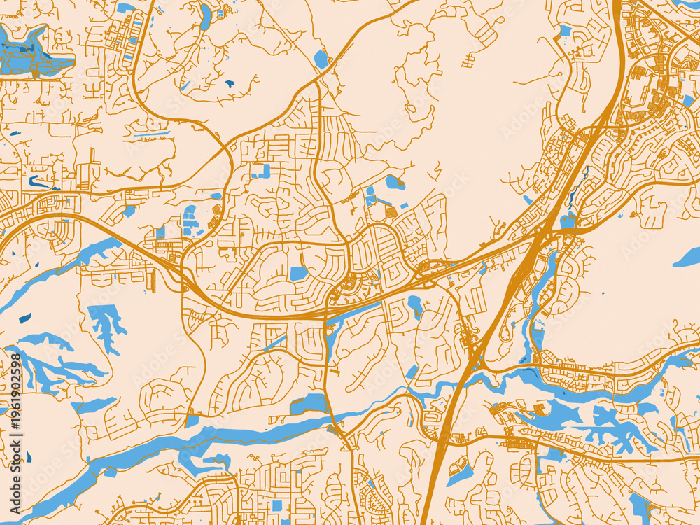Fototapeta premium City layout map of Rancho Penasquitos, California