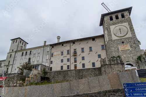 Принти на полотні historic stone complex of castello di colloredo di monte albano, italy