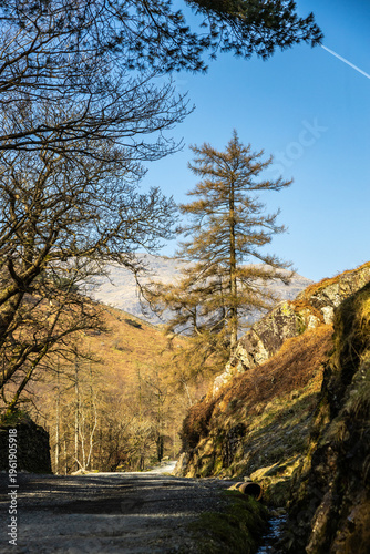 A trek in the Lake District up the copper mines valley at Coniston.