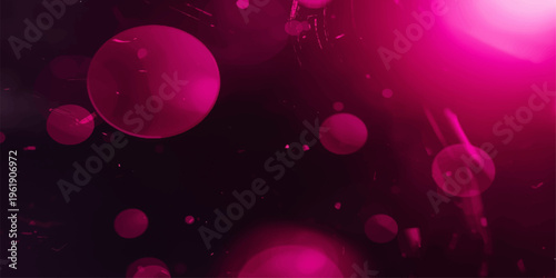 3d rendered illustration of blood cells and glowing purple particles