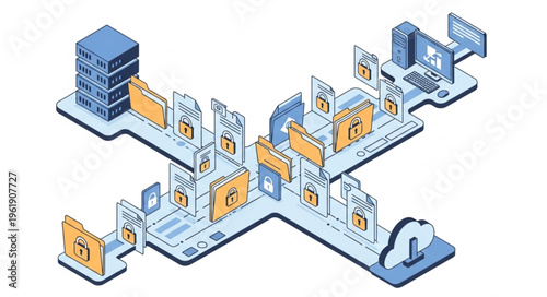 Data Security Network with Encrypted Files and Cloud Storage.